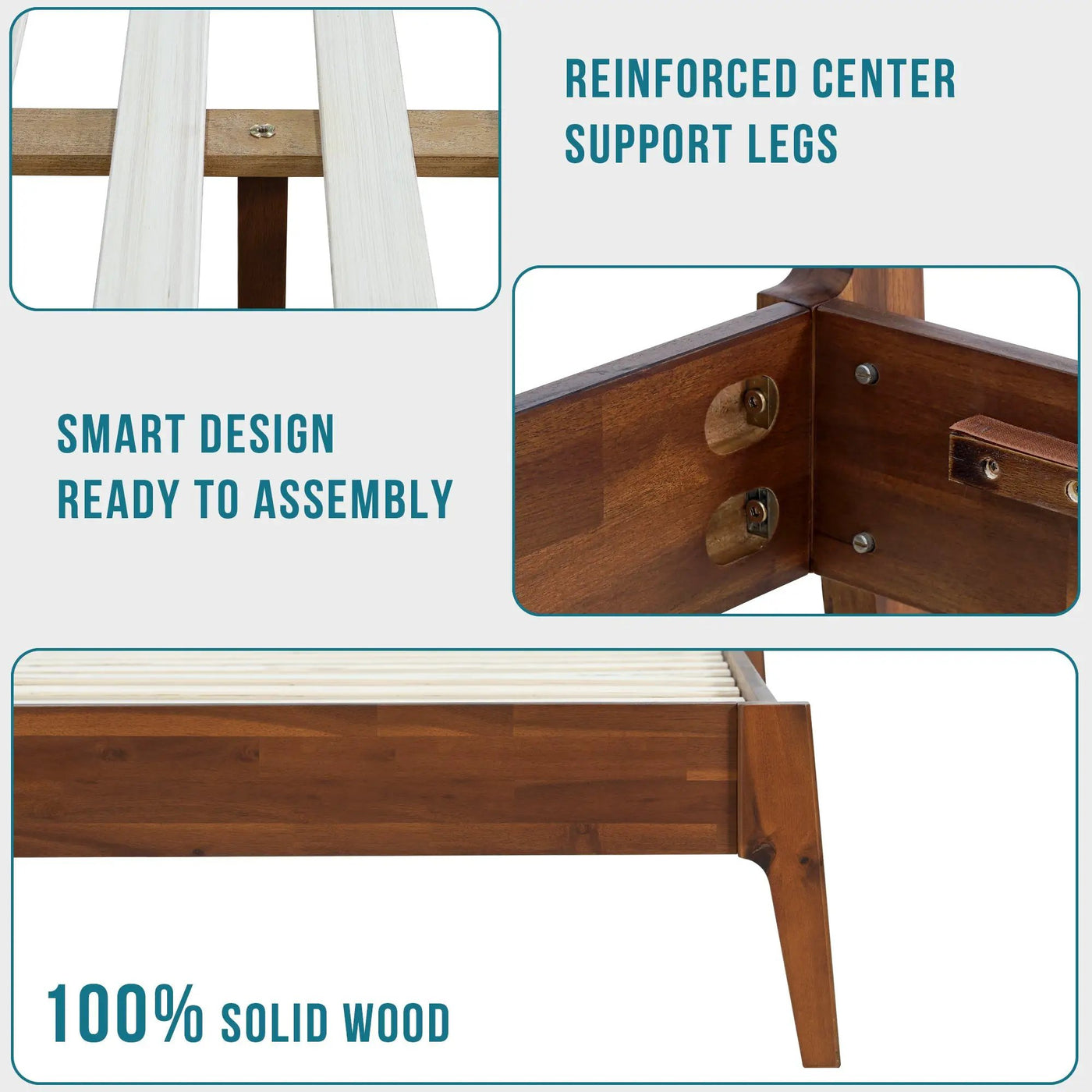 Callisto Solid Wood Bed Frame by Megsu