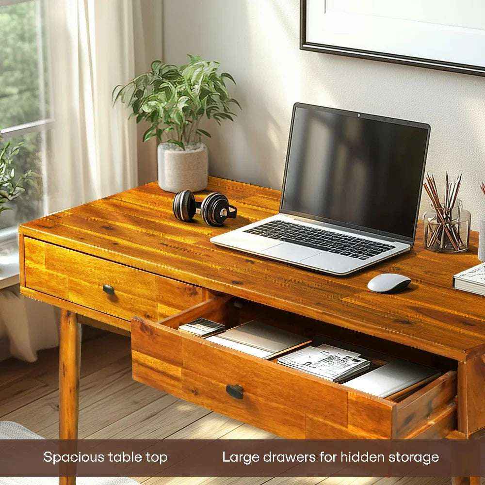 Lagom 48 Inches Solid Wood Desk by Megsu