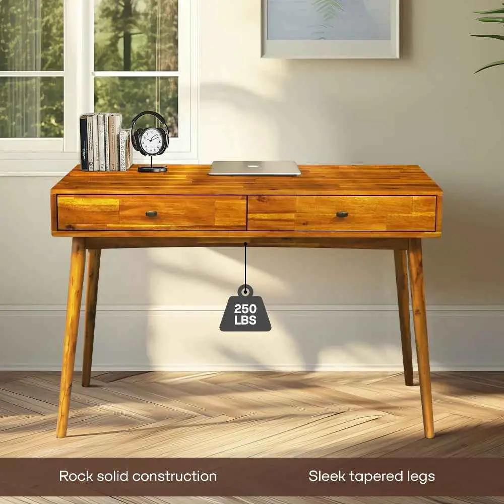 Lagom 48 Inches Solid Wood Desk by Megsu