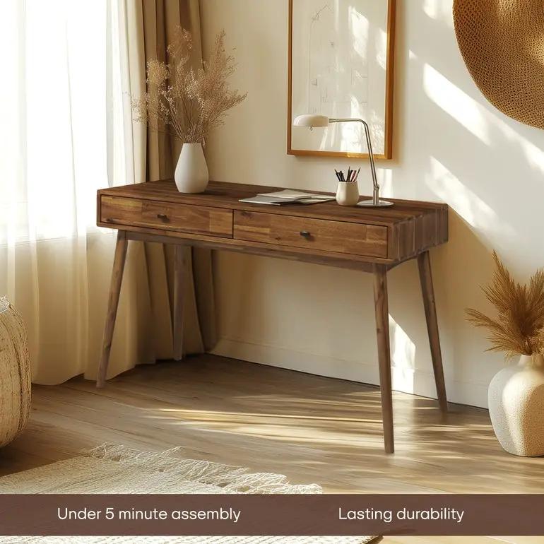 Lagom 48 Inches Solid Wood Desk by Megsu