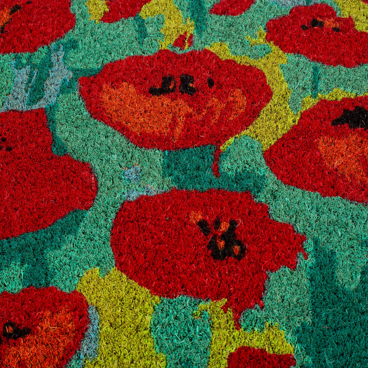 Field of Poppies - Red Multi Coir Doormat, photo 7 of 17