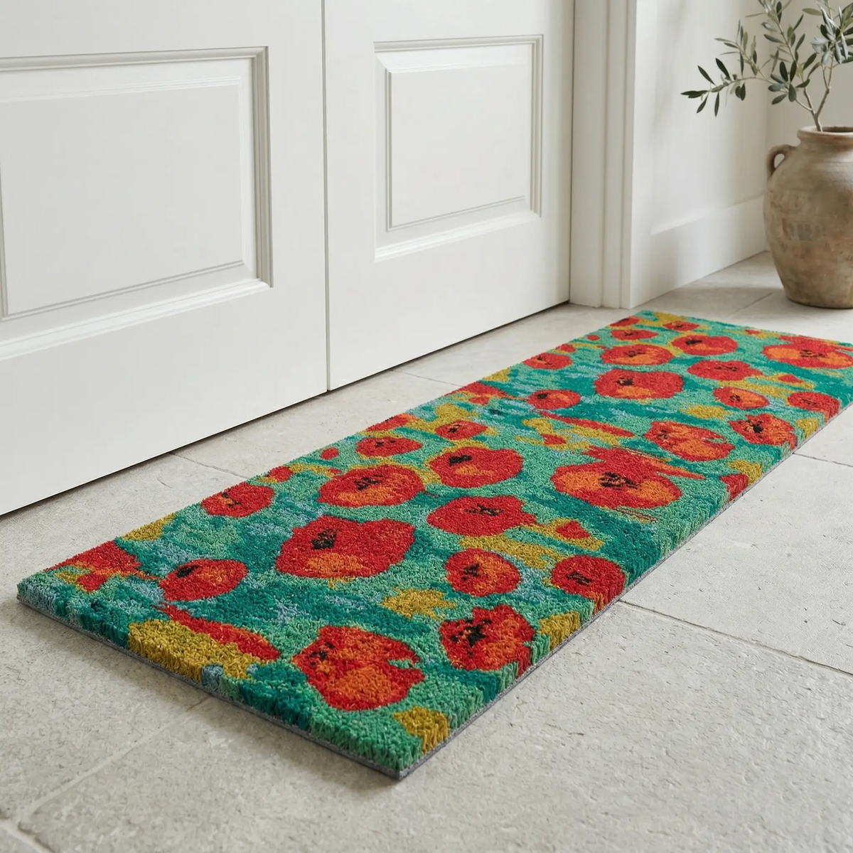 Field of Poppies - Red Multi Coir Doormat, photo 8 of 17