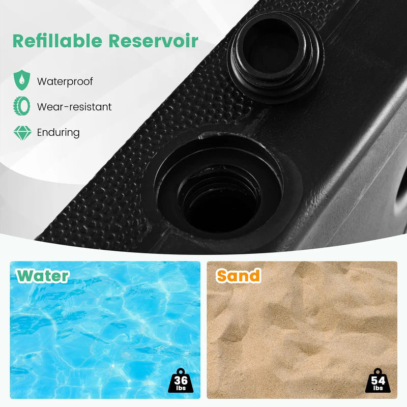 Fillable Umbrella Base Stand with Lockable Universal Wheels by DirectDeals