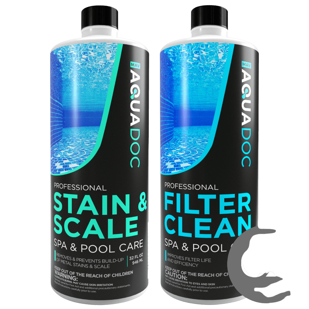 Spa Filter Clean & Stain and Scale Combo by AquaDoc