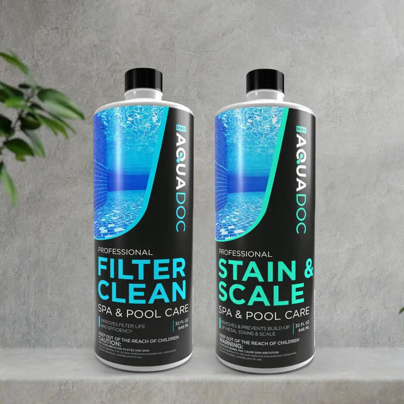 Spa Filter Clean & Stain and Scale Combo by AquaDoc