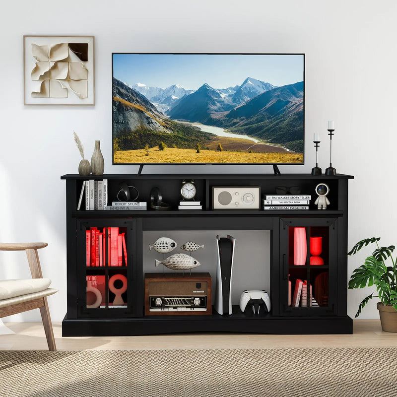 TV Stand with LED Lights and Remote Control by DirectDeals
