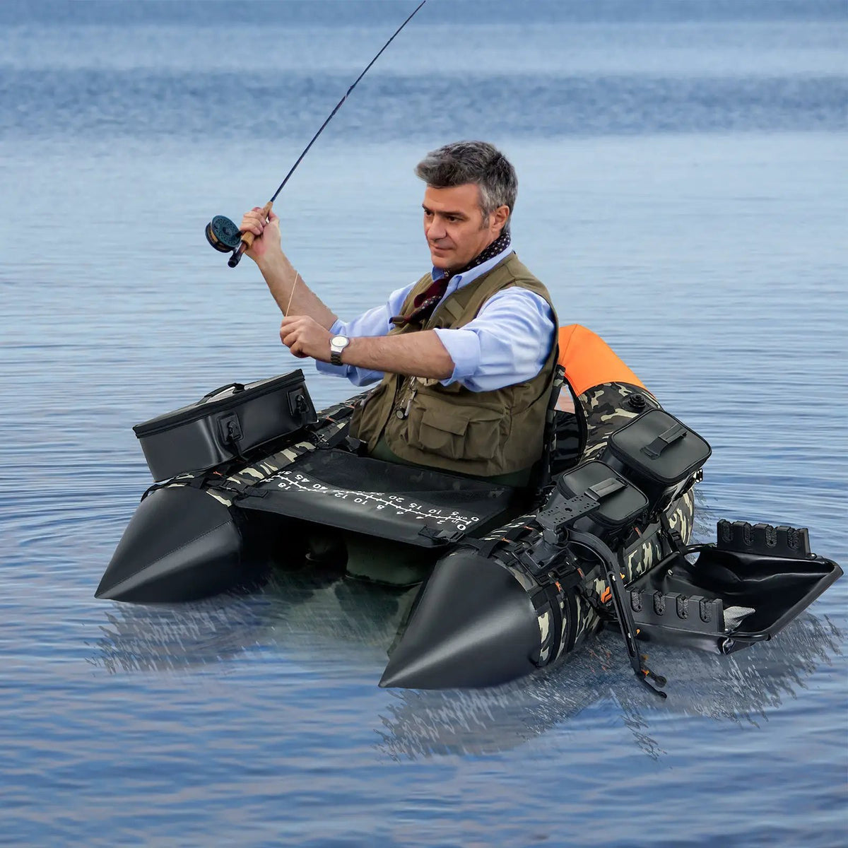 Portable Fishing Boat with 3 Detachable Storage Boxes, photo 2 of 9