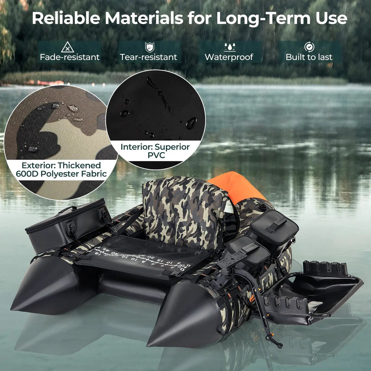 Portable Fishing Boat with 3 Detachable Storage Boxes, photo 6 of 9