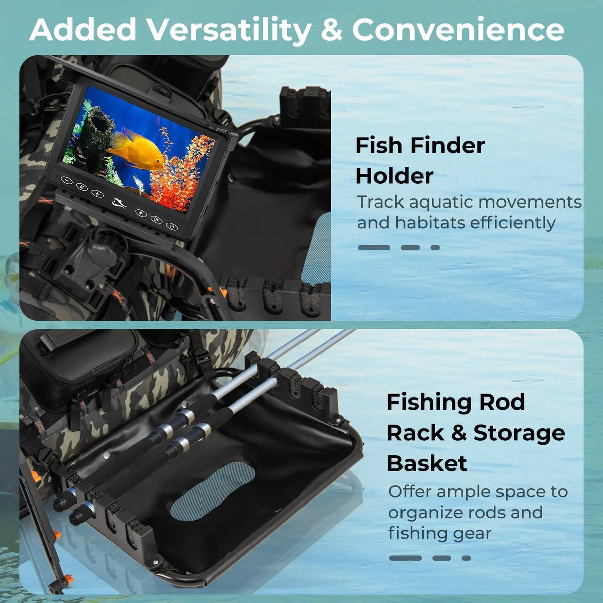 Portable Fishing Boat with 3 Detachable Storage Boxes, photo 8 of 9