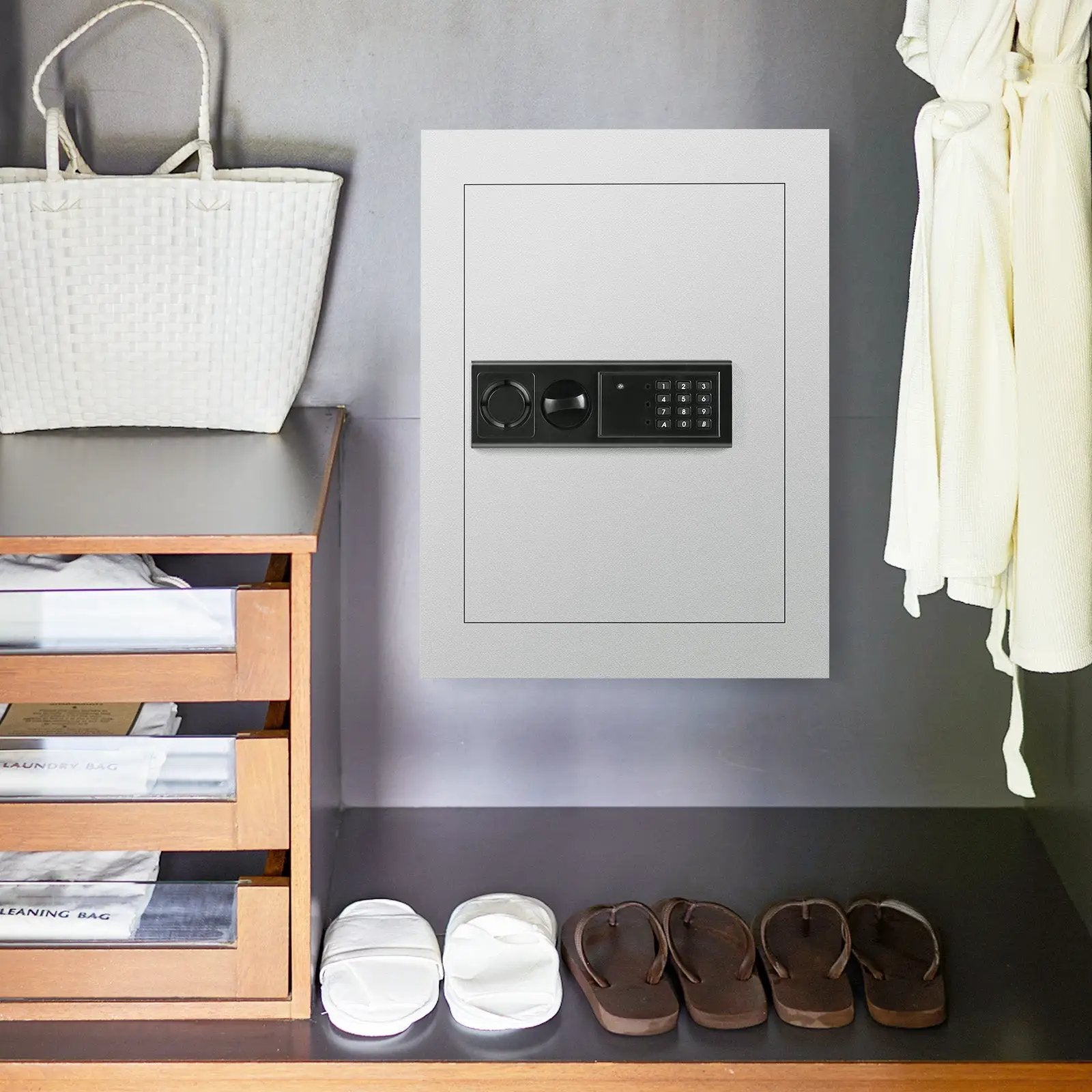 Digital Flat Recessed Wall Safe Security Lock Gun Cash Box by DirectDeals