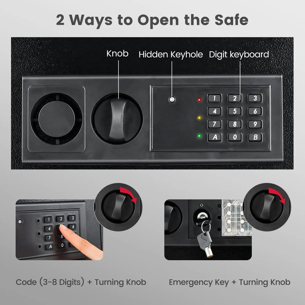 Digital Flat Recessed Wall Safe Security Lock Gun Cash Box, photo 5 of 16