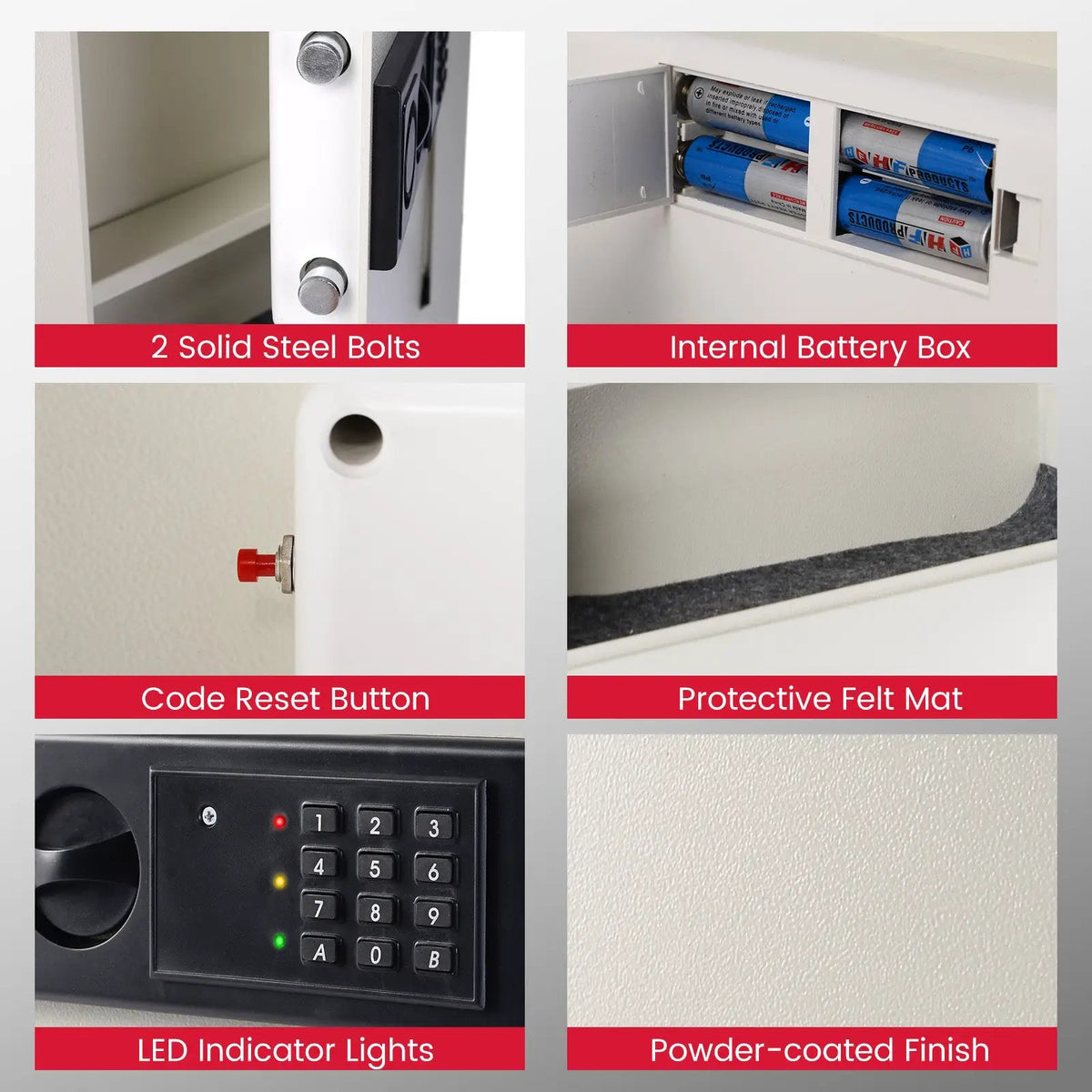 Digital Flat Recessed Wall Safe Security Lock Gun Cash Box, photo 4 of 16