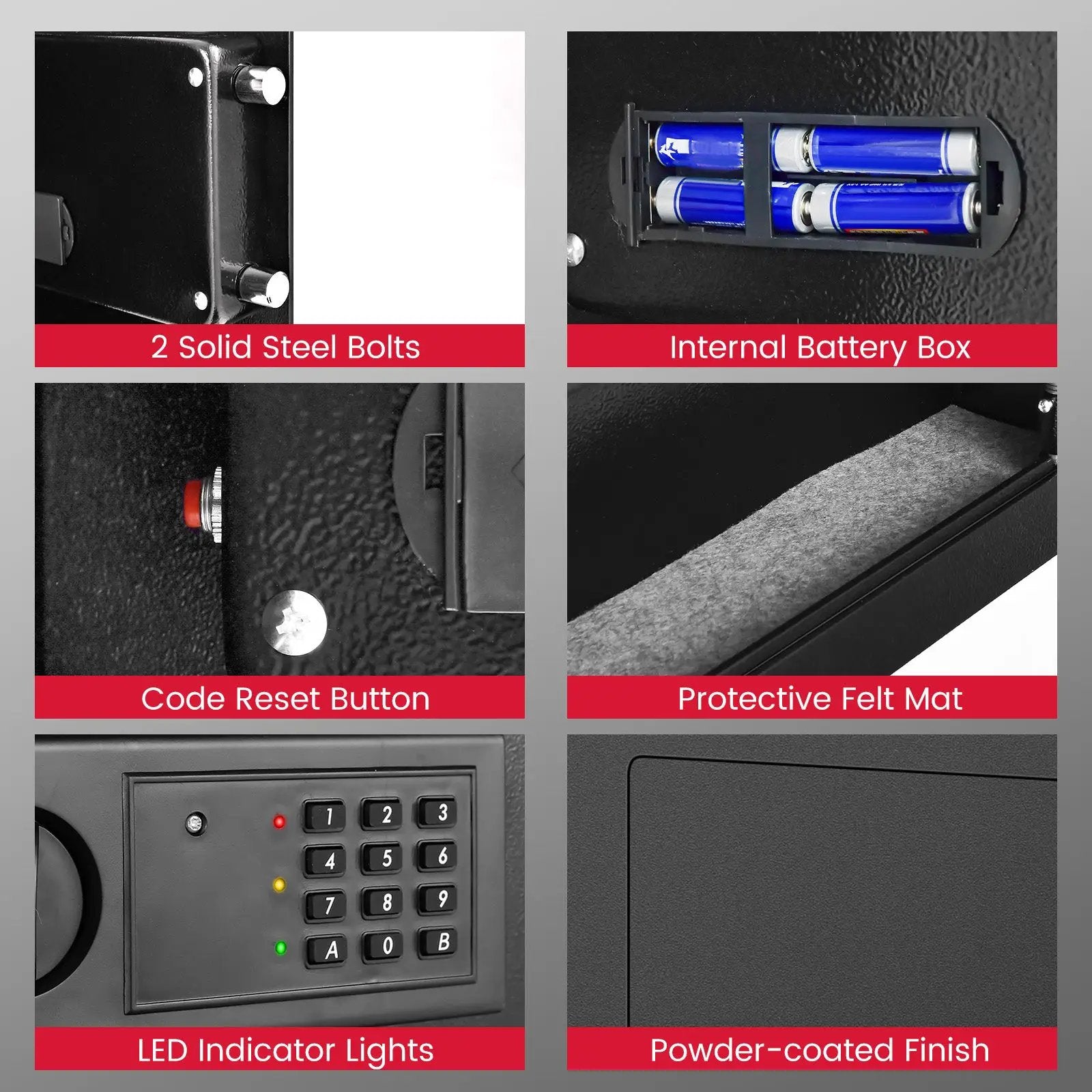 Digital Flat Recessed Wall Safe Security Lock Gun Cash Box by DirectDeals