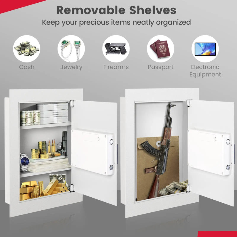 Digital Flat Recessed Wall Safe Security Lock Gun Cash Box by DirectDeals