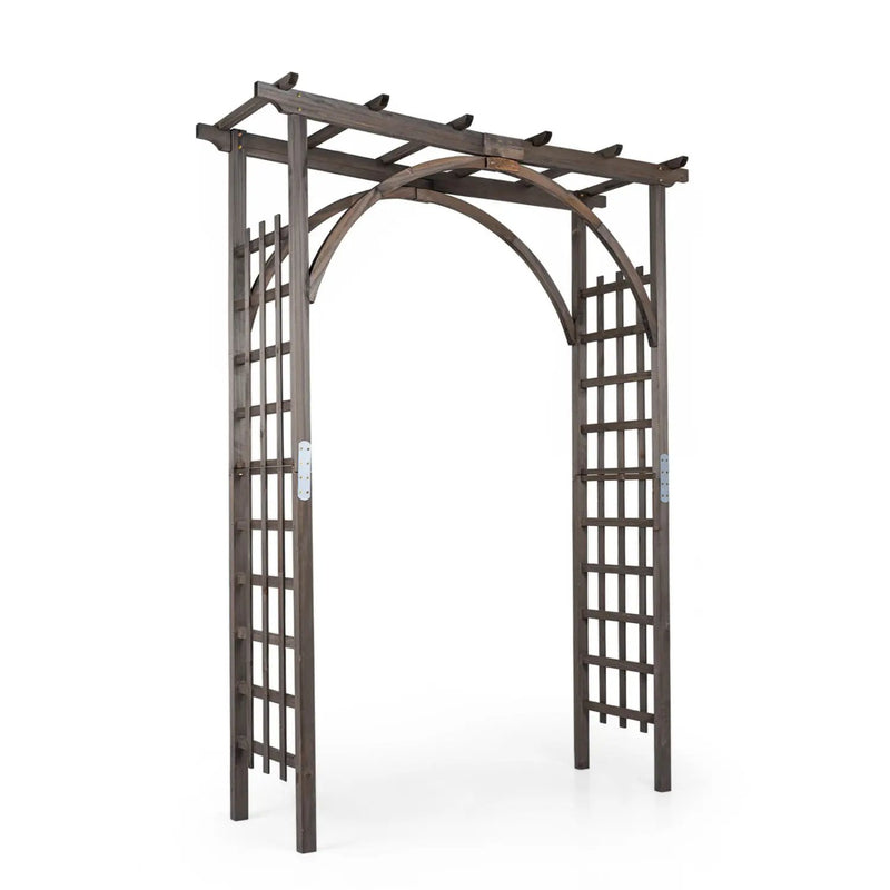 Garden Arch Trellis 85" Tall Fir Wood for Climbing Plants by DirectDeals