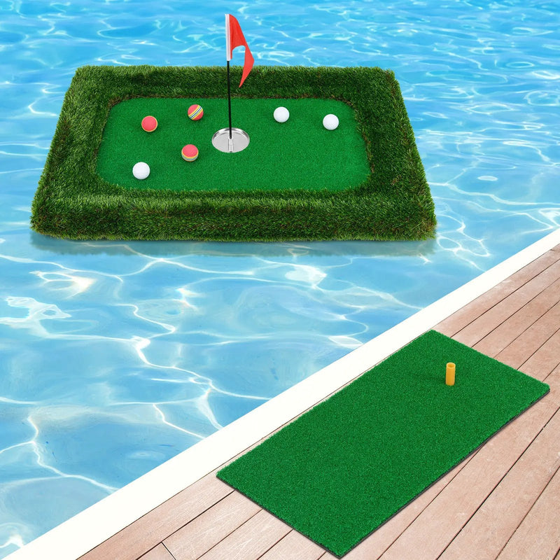 37.5 x 25.5 Inch Floating Golf Green for Pool Chipping Green Mat by DirectDeals