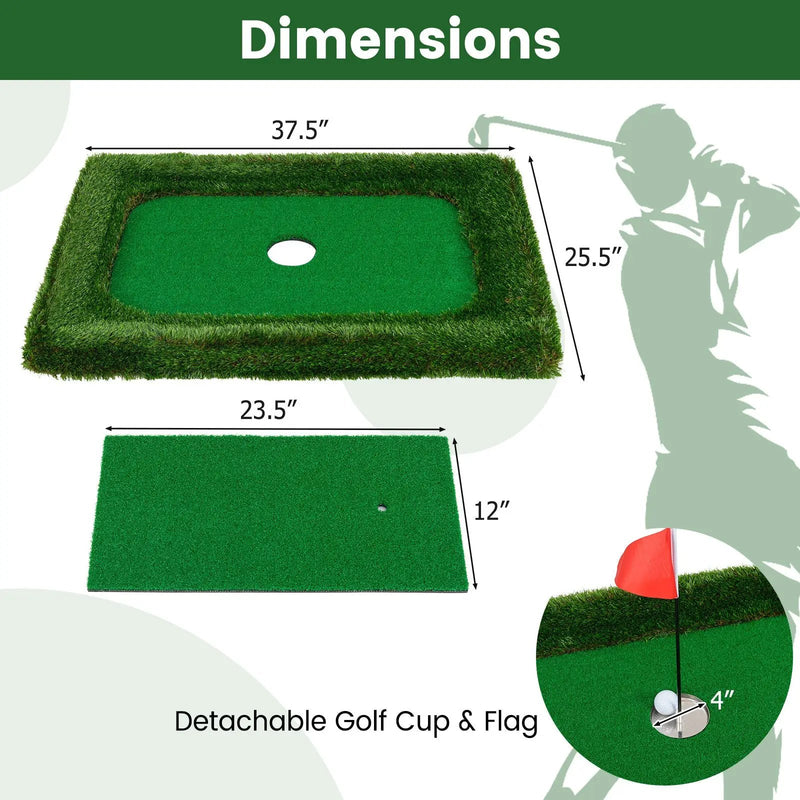 37.5 x 25.5 Inch Floating Golf Green for Pool Chipping Green Mat by DirectDeals