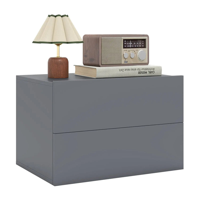 Wall Mounted Floating Nightstand with 2 Drawers by DirectDeals