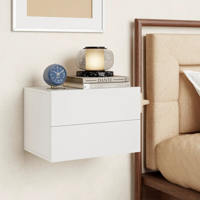 Wall Mounted Floating Nightstand with 2 Drawers by DirectDeals