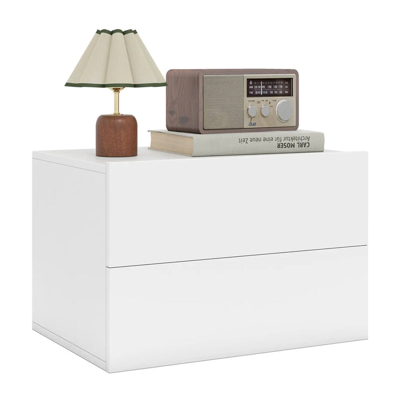 Wall Mounted Floating Nightstand with 2 Drawers by DirectDeals