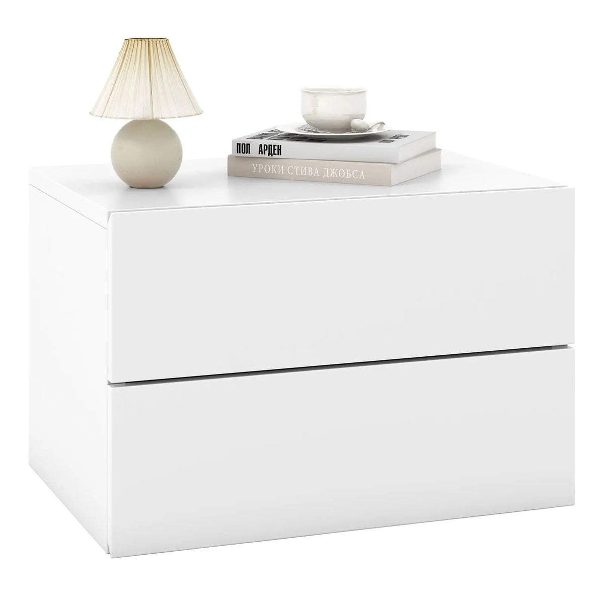 Floating Nightstand with Drawers and Storage Shelf, photo 8 of 16
