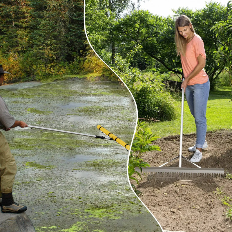 Floating Weed Lake Rake 36” Aquatic Pond Weed Cutter with Foam Floats by DirectDeals