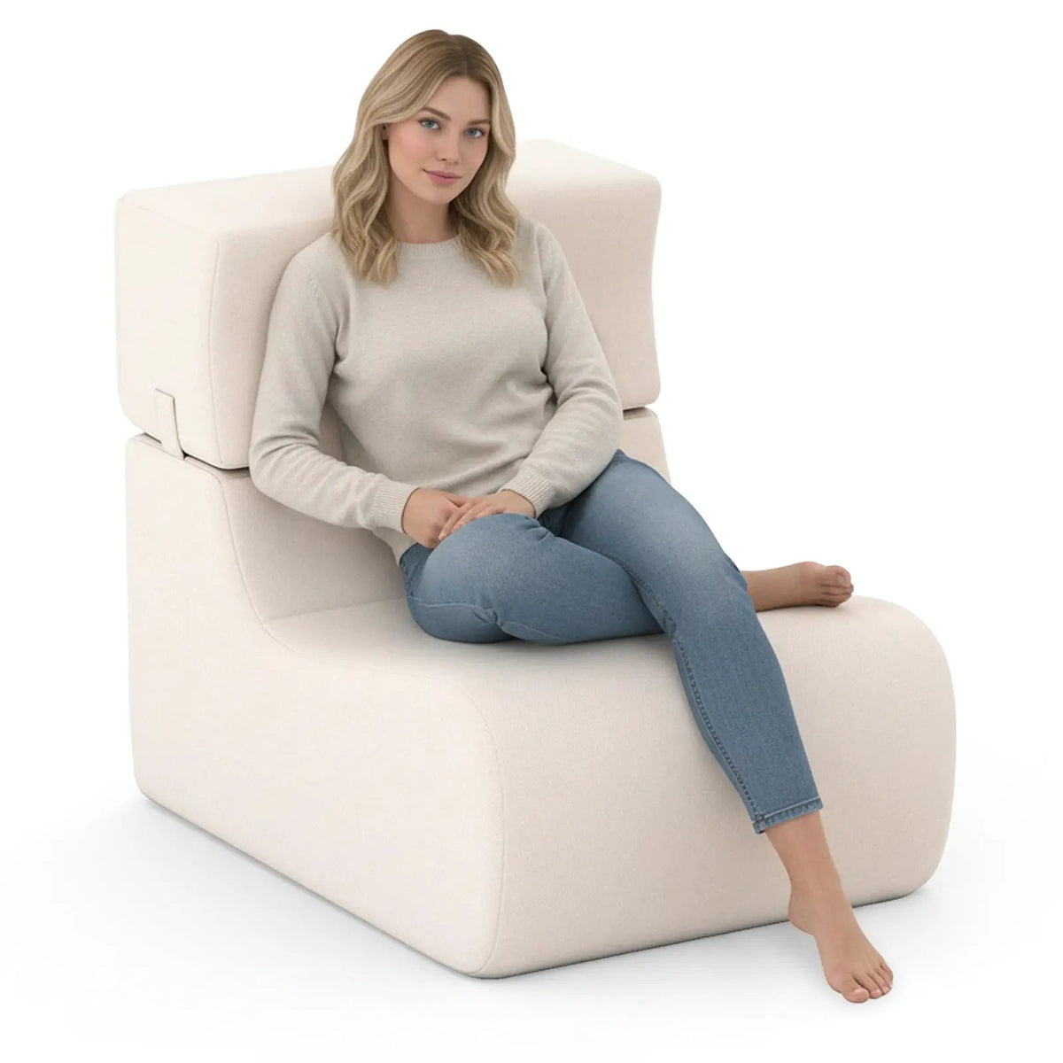 Floor Chair Lazy Sofa with Detachable Headrest, photo 10 of 16