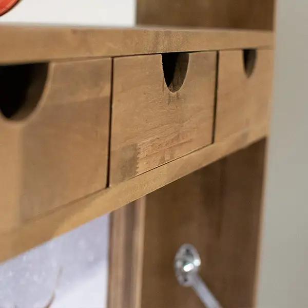 Rustic Oak Wood Fold Down Shelf by Decor Steals