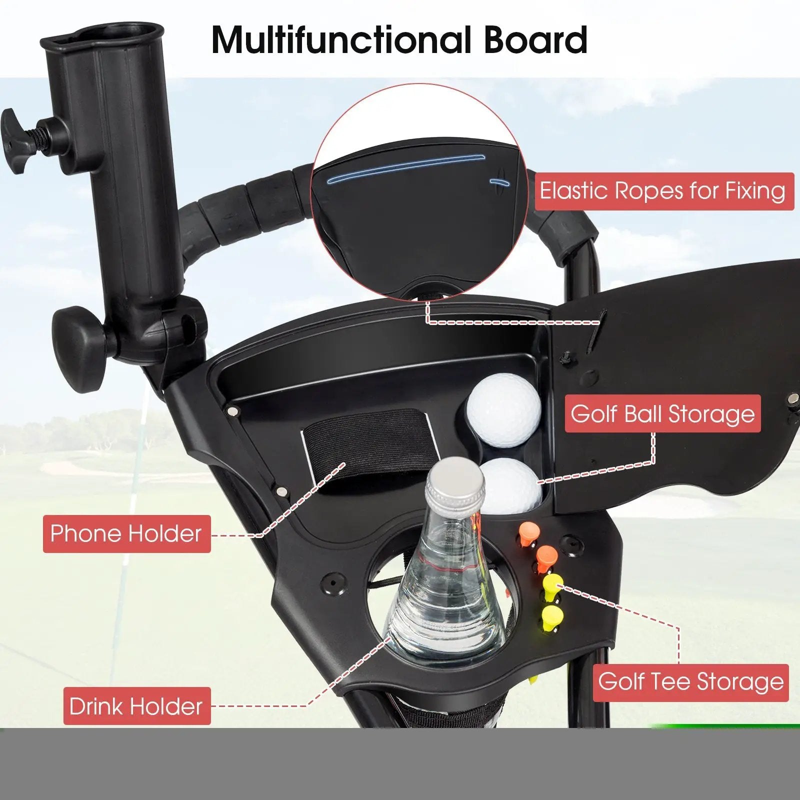 Foldable 3 Wheel Golf Pull Push Cart Trolley by DirectDeals