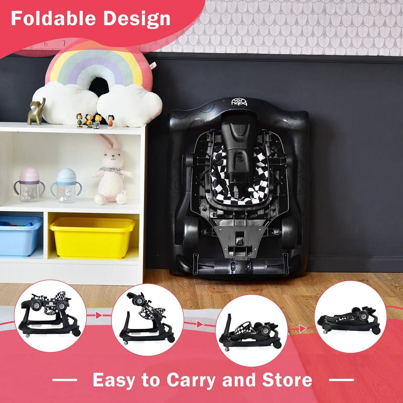 4-in-1 Foldable Activity Push Walker with Adjustable Height by DirectDeals