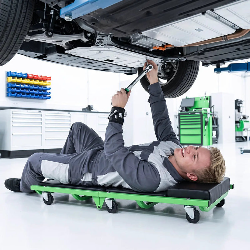 Foldable Automotive Creeper with 360° Swivel Wheels 330 lbs by DirectDeals