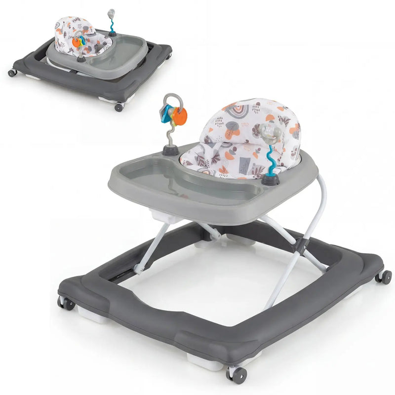 Foldable Baby Walker with Removable Seat and Adjustable Height for 6-12 Months by DirectDeals
