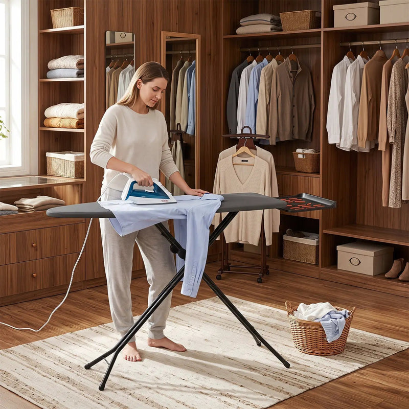 Full Size Foldable Ironing Board with Collapsible Iron Rest by DirectDeals