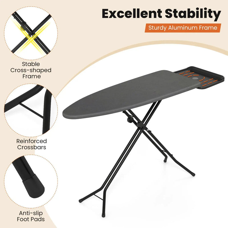 Full Size Foldable Ironing Board with Collapsible Iron Rest by DirectDeals