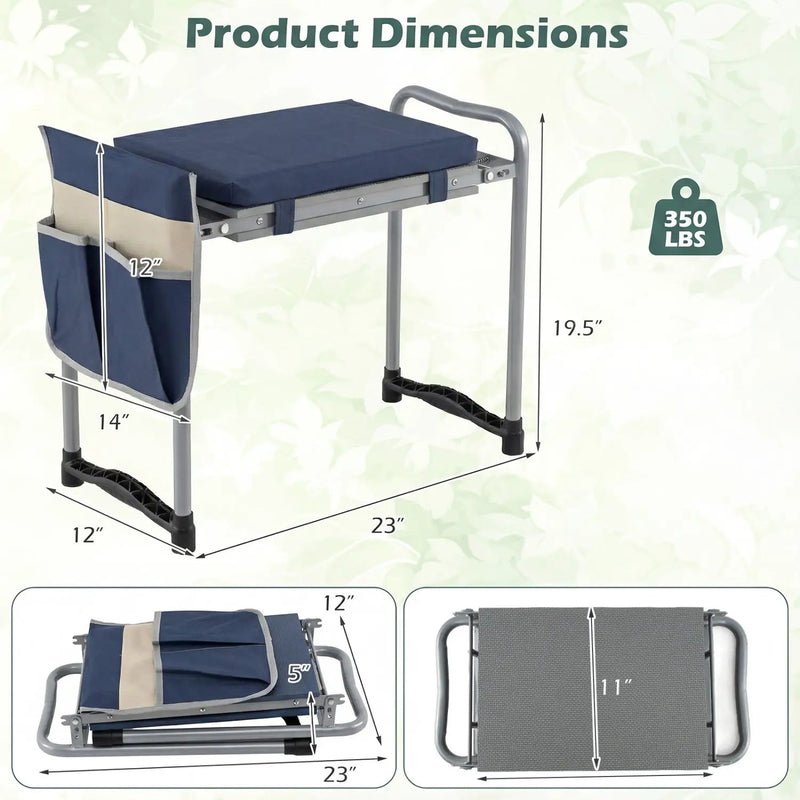 Foldable Garden Kneeler and Seat for Seniors Gardeners by DirectDeals