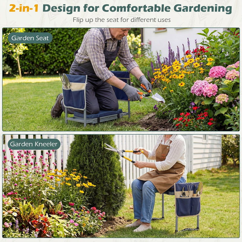 Foldable Garden Kneeler and Seat for Seniors Gardeners by DirectDeals