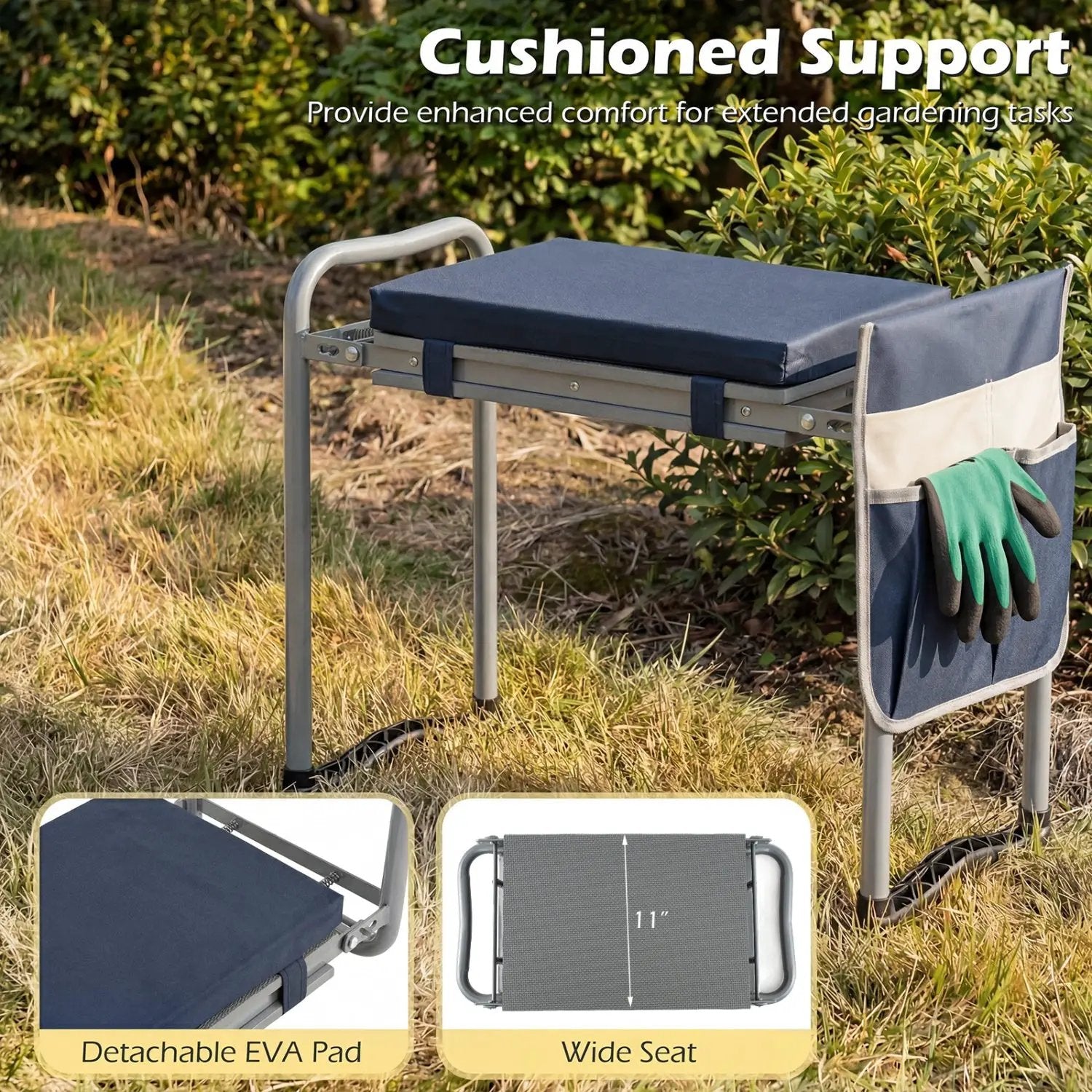 Foldable Garden Kneeler and Seat for Seniors Gardeners by DirectDeals