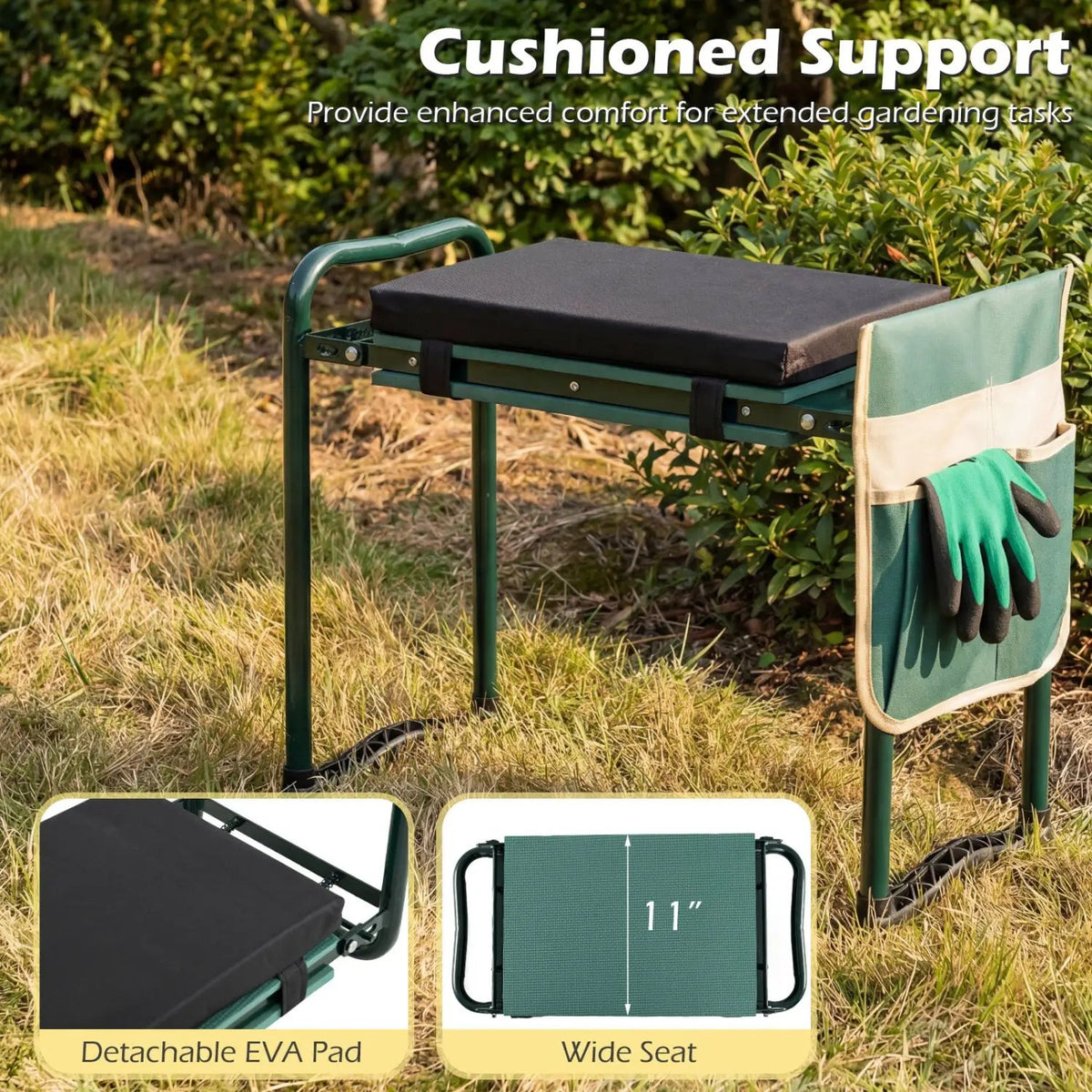 Foldable Garden Kneeler and Seat for Seniors Gardeners, photo 8 of 16