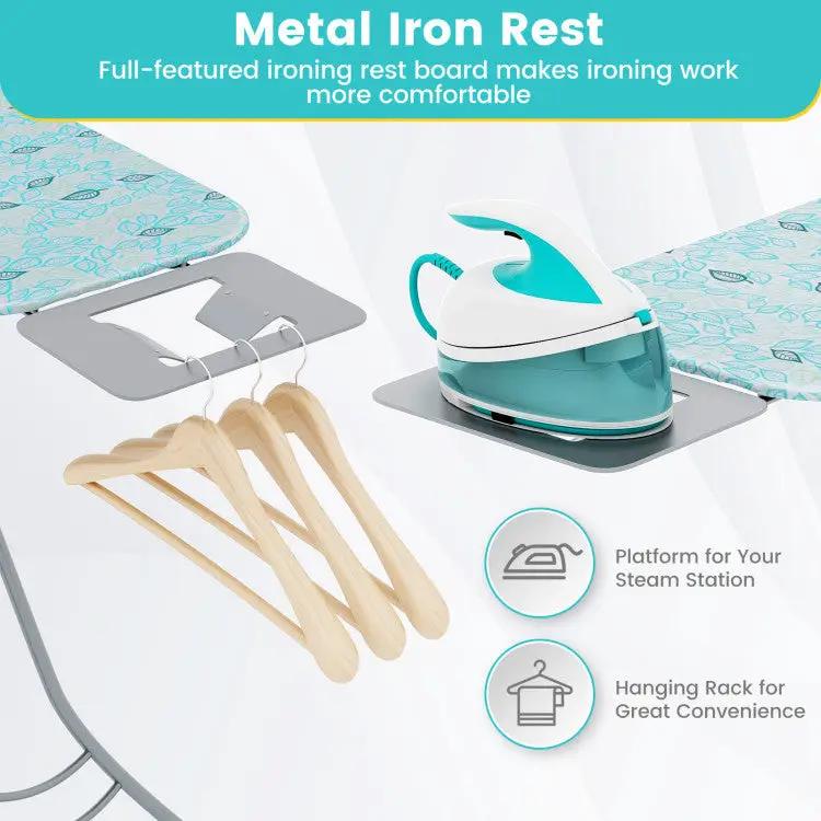 Foldable Ironing Board with Iron Rest and Adjustable Height, photo 5 of 9