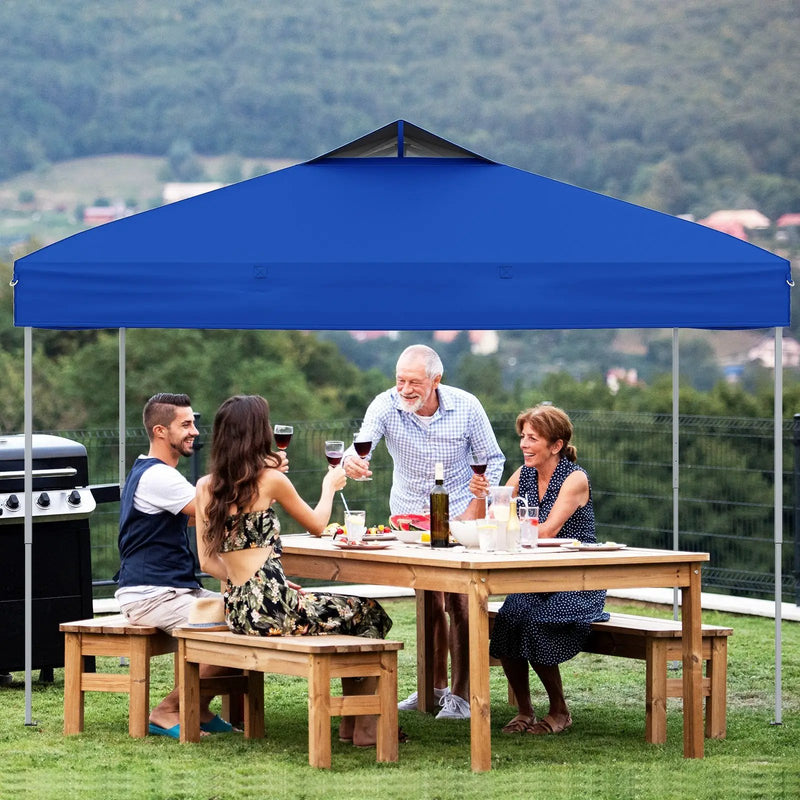 10 X 10 FT Foldable Outdoor Patio Shelter Canopy Tent with 1-Push Center Lock by DirectDeals