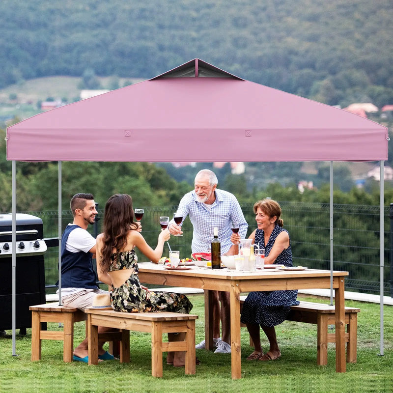 10 X 10 FT Foldable Outdoor Patio Shelter Canopy Tent with 1-Push Center Lock by DirectDeals