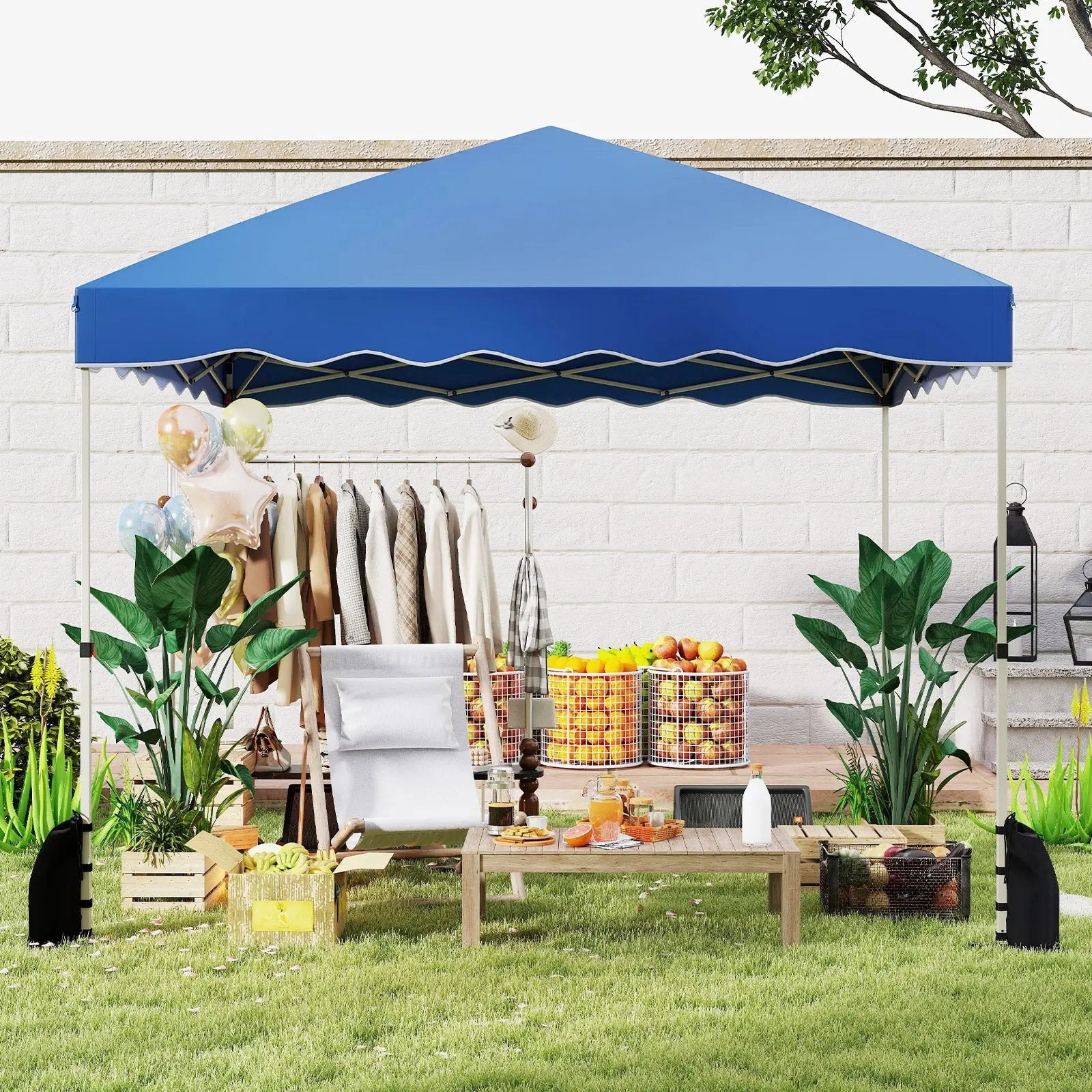Foldable 10 X 10 Feet Pop up Canopy Tent with Wheeled Bag by DirectDeals