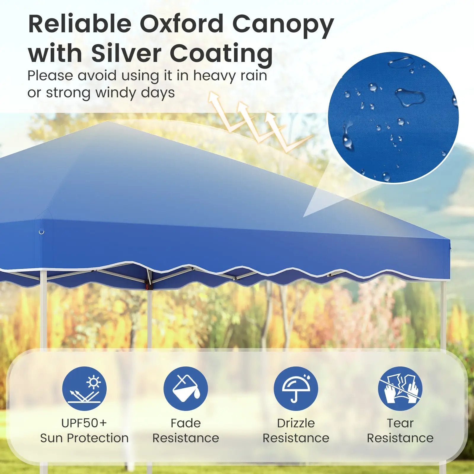 Foldable 10 X 10 Feet Pop up Canopy Tent with Wheeled Bag by DirectDeals