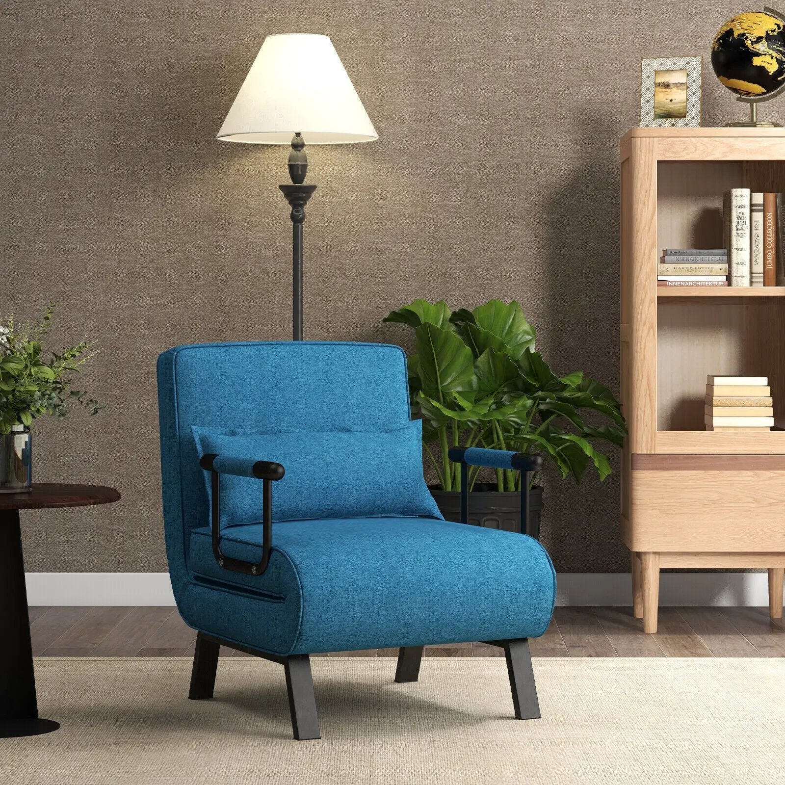 Folding 6 Position Convertible Sleeper Bed Armchair Lounge Couch with Pillow by DirectDeals