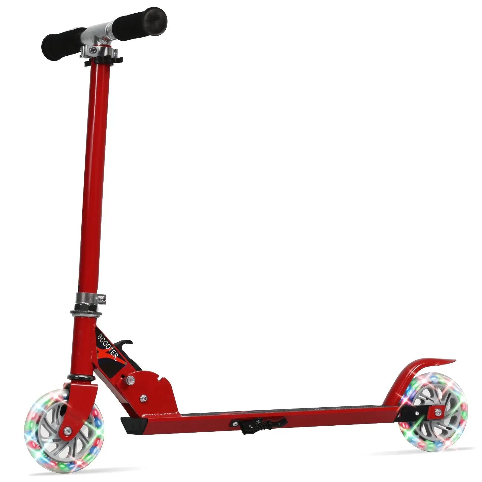 Folding Aluminum Kids Kick Scooter with LED Lights by DirectDeals