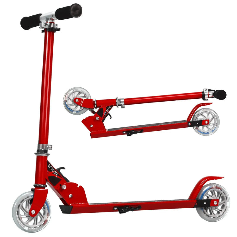 Folding Aluminum Kids Kick Scooter with LED Lights by DirectDeals