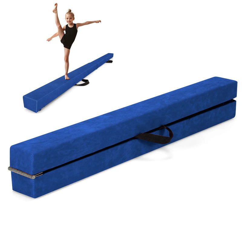 Folding Balance Beam with Solid Wood Base and Anti-slip Bottom by DirectDeals