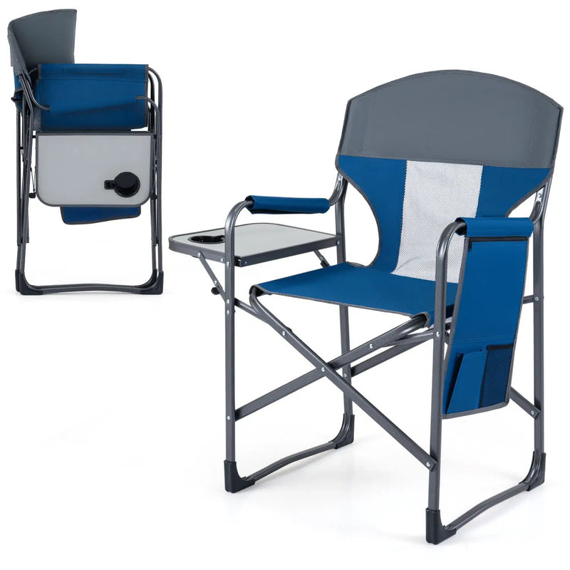 Folding Camping Chair with Cup Holder and Storage Pocket by DirectDeals
