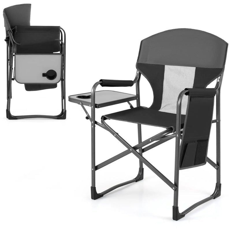 Folding Camping Chair with Cup Holder and Storage Pocket by DirectDeals