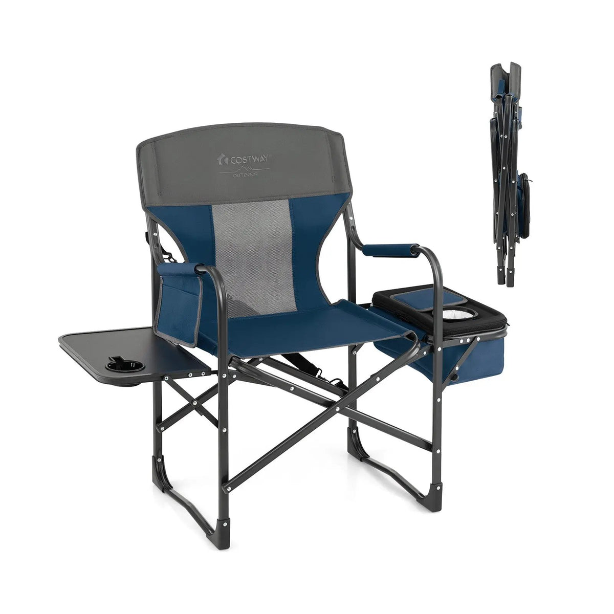 Folding Camping Directors Chair with Cooler Bag and Side Table, photo 3 of 8